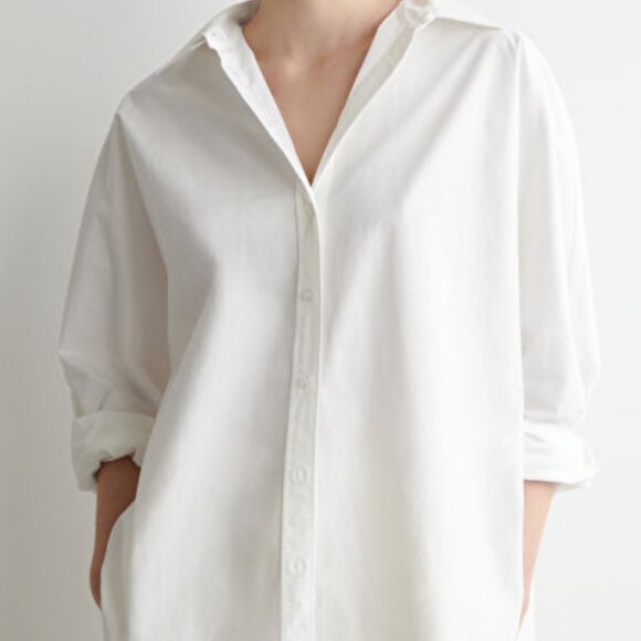COS Women's White Button Up Shirt, Size 10 - Picture 8 of 10